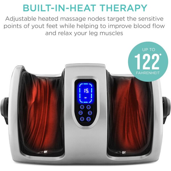 Best Choice Products - Máquina masajeadora de pies Shiatsu, masajeador de piernas de reflexología terapéutica con circulación sanguínea, dolor nervioso, amasamiento profundo, rodillos de alta intensidad, color burdeos - Imagen 40