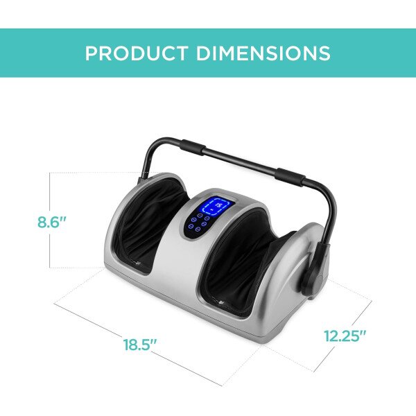 Best Choice Products - Máquina masajeadora de pies Shiatsu, masajeador de piernas de reflexología terapéutica con circulación sanguínea, dolor nervioso, amasamiento profundo, rodillos de alta intensidad, color burdeos - Imagen 43