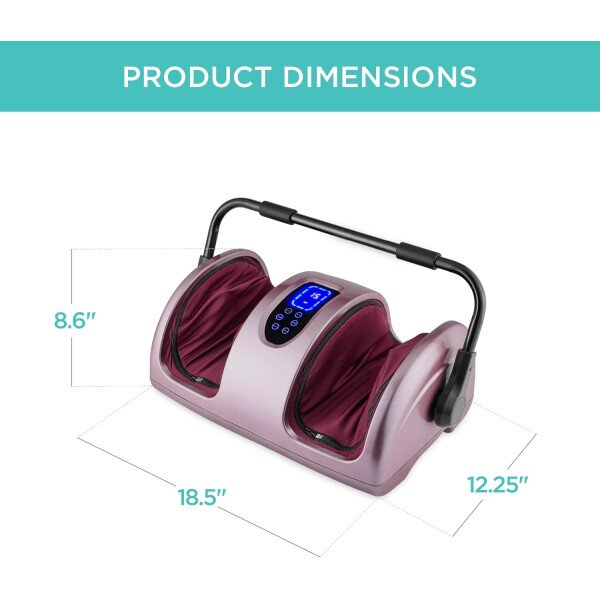 Best Choice Products - Máquina masajeadora de pies Shiatsu, masajeador de piernas de reflexología terapéutica con circulación sanguínea, dolor nervioso, amasamiento profundo, rodillos de alta intensidad, color burdeos - Imagen 60