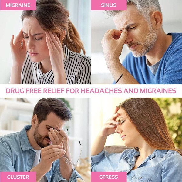 Gorro de alivio de migraña para la cabeza y sombrero | Paquete de gel caliente/frío con compresa de máscara facial y de ojos para aliviar el dolor de cabeza, color negro - Imagen 30