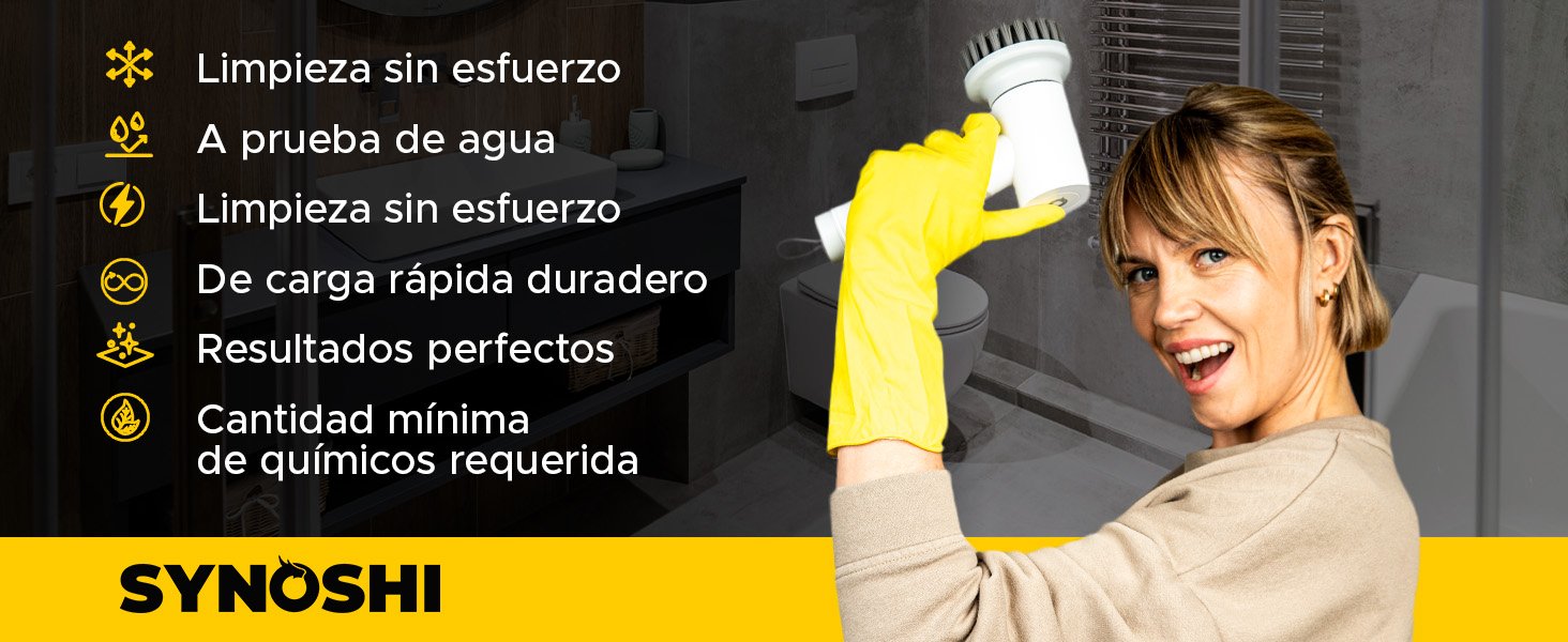 cepillo eléctrico, limpiador eléctrico, limpieza de ducha eléctrica, alimentación inalámbric