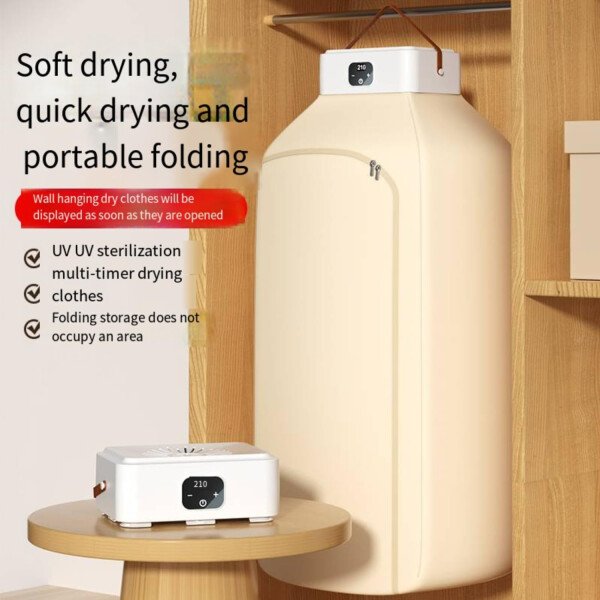 Secadora de ropa portátil, gran capacidad de 44.1 lbs, secado rápido de 650 W, pantalla táctil y control remoto, secadora silenciosa de ahorro de energía para el hogar y viajes (morado) - Imagen 11