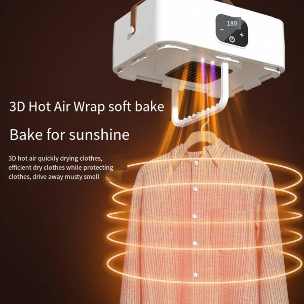 Secadora de ropa portátil, gran capacidad de 44.1 lbs, secado rápido de 650 W, pantalla táctil y control remoto, secadora silenciosa de ahorro de energía para el hogar y viajes (morado) - Imagen 13