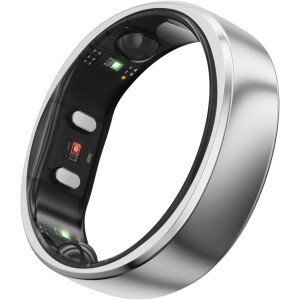 RingConn - Gen 2, anillo inteligente con monitoreo de apnea del sueño, sin suscripción, batería de 12 días, seguimiento de salud, compatible con Android y iOS (plateado, talla 10)