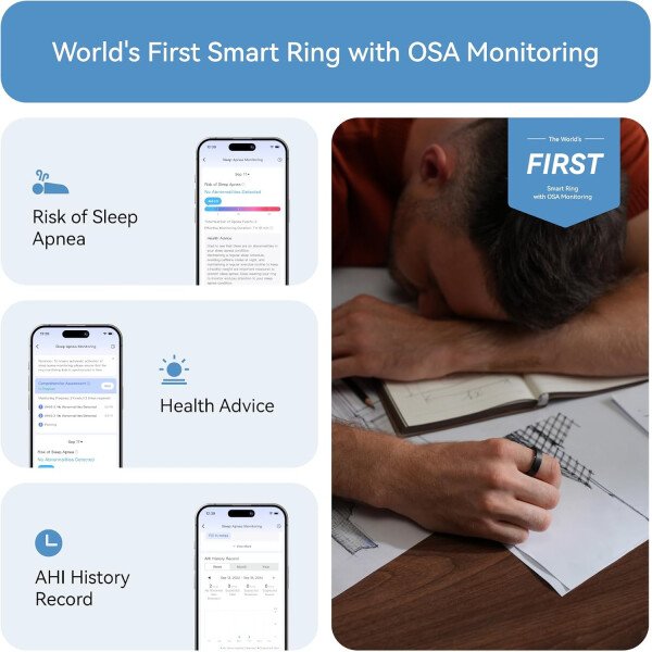 RingConn - Gen 2, anillo inteligente con monitoreo de apnea del sueño, sin suscripción, batería de 12 días, seguimiento de salud, compatible con Android y iOS (plateado, talla 10) - Imagen 10