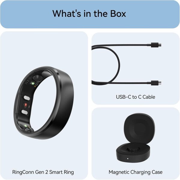 RingConn - Gen 2, anillo inteligente con monitoreo de apnea del sueño, sin suscripción, batería de 12 días, seguimiento de salud, compatible con Android y iOS (plateado, talla 10) - Imagen 13