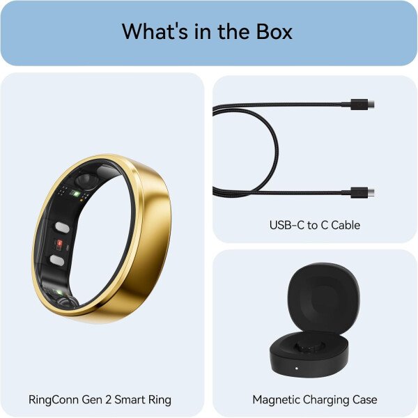 RingConn - Gen 2, anillo inteligente con monitoreo de apnea del sueño, sin suscripción, batería de 12 días, seguimiento de salud, compatible con Android y iOS (plateado, talla 10) - Imagen 22