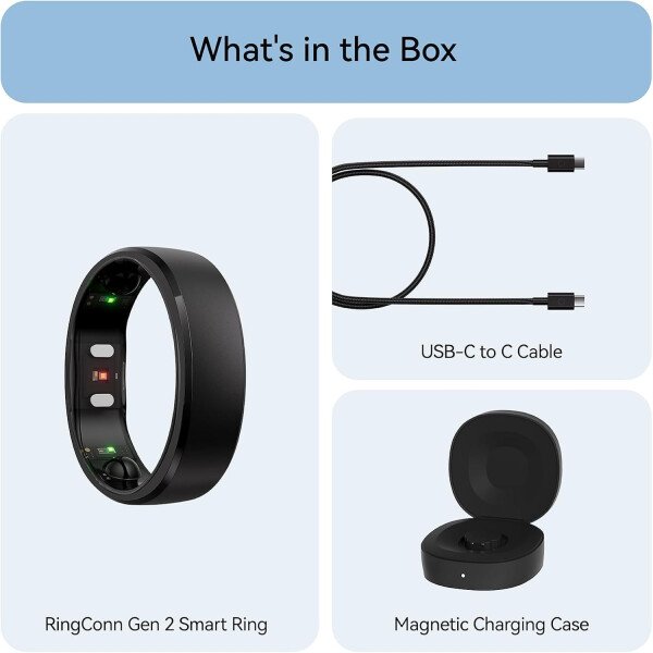 RingConn - Gen 2, anillo inteligente con monitoreo de apnea del sueño, sin suscripción, batería de 12 días, seguimiento de salud, compatible con Android y iOS (plateado, talla 10) - Imagen 33