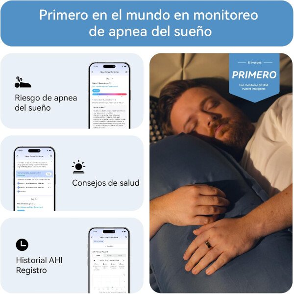 RingConn - Gen 2, anillo inteligente con monitoreo de apnea del sueño, sin suscripción, batería de 12 días, seguimiento de salud, compatible con Android y iOS (plateado, talla 10) - Imagen 40