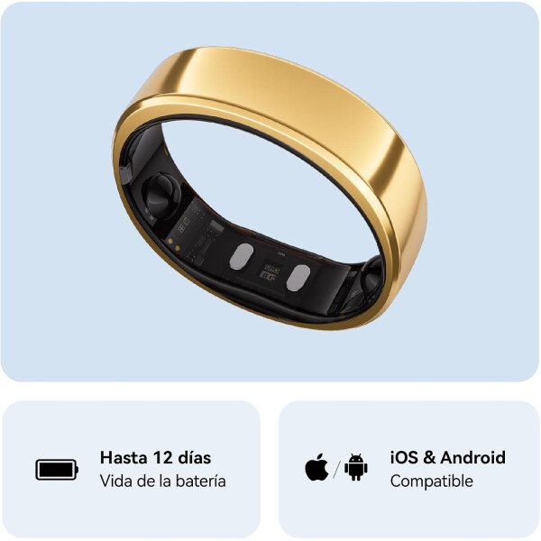RingConn - Gen 2, anillo inteligente con monitoreo de apnea del sueño, sin suscripción, batería de 12 días, seguimiento de salud, compatible con Android y iOS (plateado, talla 10) - Imagen 43