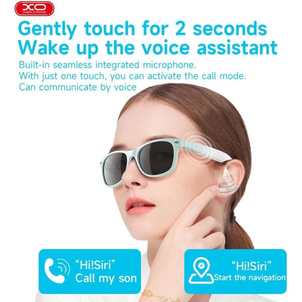 Lentes Bluetooth inteligentes, micrófono y altavoces integrados, lentes de sol inalámbricos inteligentes para hombres y mujeres, protección UV atlética/al aire libre y control de - Imagen 13