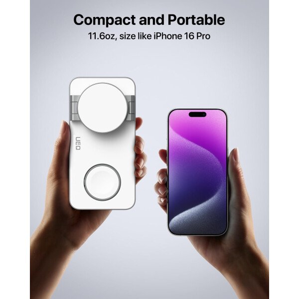 Estación de carga inalámbrica plegable 3 en 1 para soporte de cargador Apple Magsafe, estación de carga inalámbrica magnética rápida para iPhone 17 Air 16 15 14 13 12 Series, Airpods Pro, Apple - Imagen 20