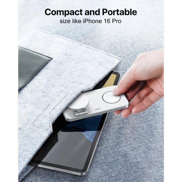 Estación de carga inalámbrica plegable 3 en 1 para soporte de cargador Apple Magsafe, estación de carga inalámbrica magnética rápida para iPhone 17 Air 16 15 14 13 12 Series, Airpods Pro, Apple - Imagen 24
