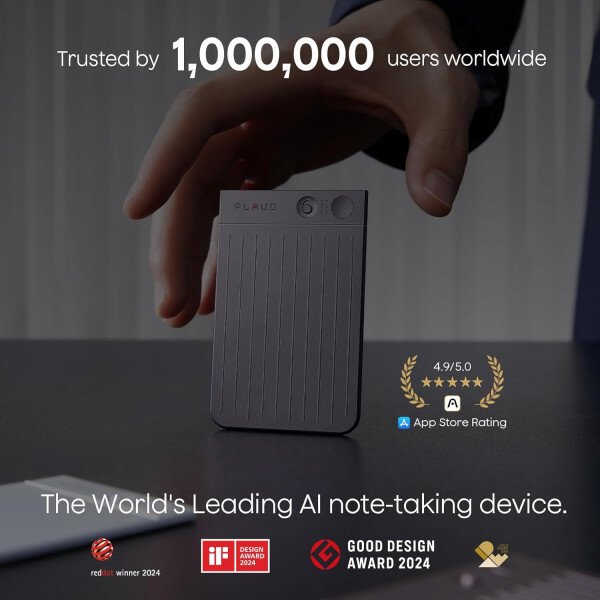 Grabadora de voz AI, grabadora de voz PLAUD Note con funda, control de aplicaciones, transcribir y resumir potenciado por ChatGPT, compatible con 59 idiomas, memoria de 64 GB, grabadora de audio para - Imagen 8