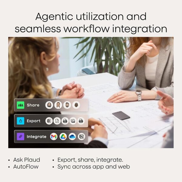 Grabadora de voz AI, grabadora de voz PLAUD Note con funda, control de aplicaciones, transcribir y resumir potenciado por ChatGPT, compatible con 59 idiomas, memoria de 64 GB, grabadora de audio para - Imagen 15