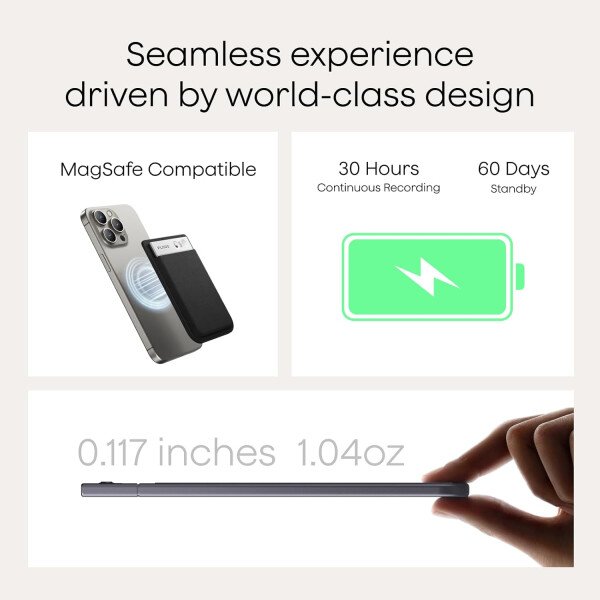 Grabadora de voz AI, grabadora de voz PLAUD Note con funda, control de aplicaciones, transcribir y resumir potenciado por ChatGPT, compatible con 59 idiomas, memoria de 64 GB, grabadora de audio para - Imagen 16