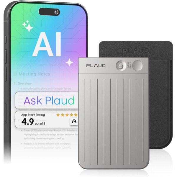 Grabadora de voz AI, grabadora de voz PLAUD Note con funda, control de aplicaciones, transcribir y resumir potenciado por ChatGPT, compatible con 59 idiomas, memoria de 64 GB, grabadora de audio para - Imagen 19