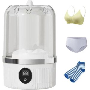 Portable Mini Underwear Washing Machine - Wash Bras, Underwear, Socks with Ease, Digital Control Panel, Efficient Cleaning, Quiet Operation, Small Size Fits Any Luggage & Bathroom
