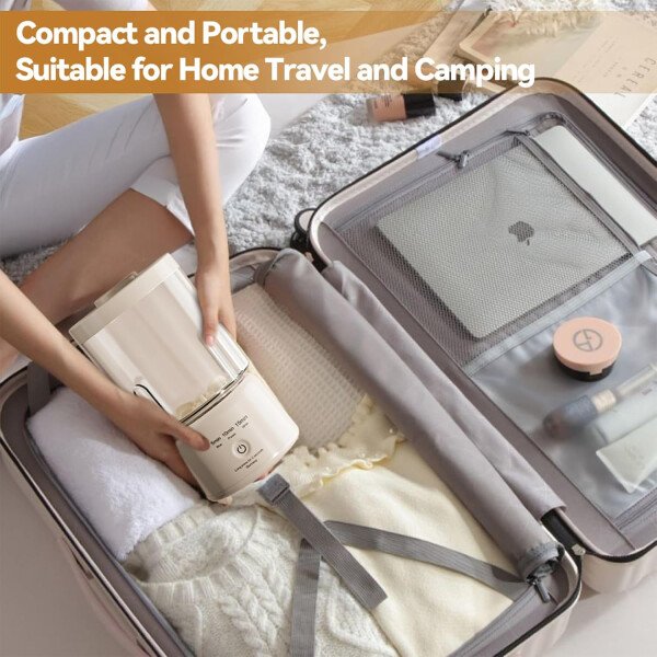 Mini lavadora portátil, lavadora de ropa interior 2025, lavadora de ropa pequeña, limpiador de brochas de maquillaje, lavadora de ropa interior para el hogar, hotel, RV, viajes y campamento - Imagen 7