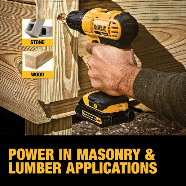DEWALT - Kit de taladro/destornillador inalámbrico máximo de 20 V, 2 baterías y cargador incluido (DCD771C2) - Imagen 7