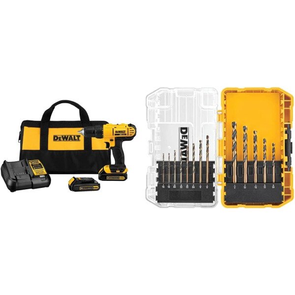 DEWALT - Kit de taladro/destornillador inalámbrico máximo de 20 V, 2 baterías y cargador incluido (DCD771C2) - Imagen 13