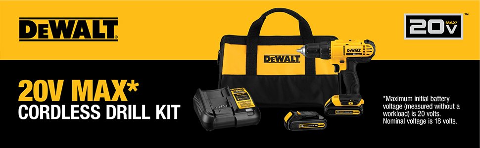 Kit de taladro inalámbrico de 20 V MAX
