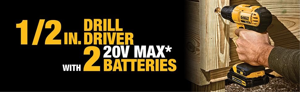Taladro con 2 baterías MAX de 20 V