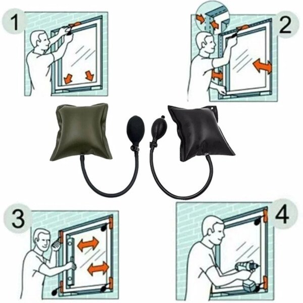 Bomba de aire para coche, cojín de aire de silicona, bolsa inflable, clip, junta, resistente y duradera, herramienta de apertura para instalación de puertas y ventanas de reparación de automóviles - Imagen 4