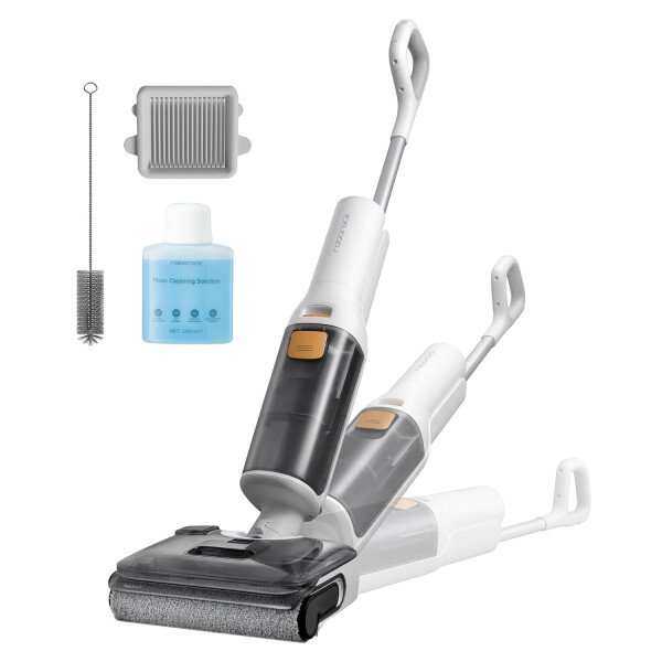 roborock F25 GT - Trapeador de vacío todo en uno, aspiradora en seco y húmedo, sin cable, 20000 Pa para suelos de baldosas de madera dura, piso de vinilo de madera dura, de borde a borde, trapeador