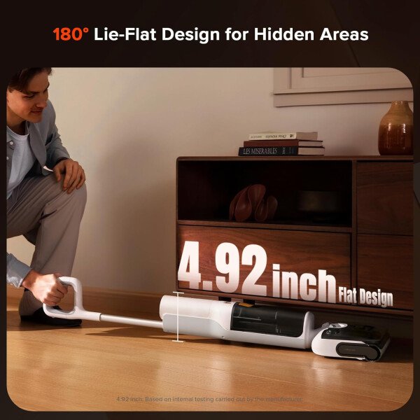 roborock F25 GT - Trapeador de vacío todo en uno, aspiradora en seco y húmedo, sin cable, 20000 Pa para suelos de baldosas de madera dura, piso de vinilo de madera dura, de borde a borde, trapeador - Imagen 4