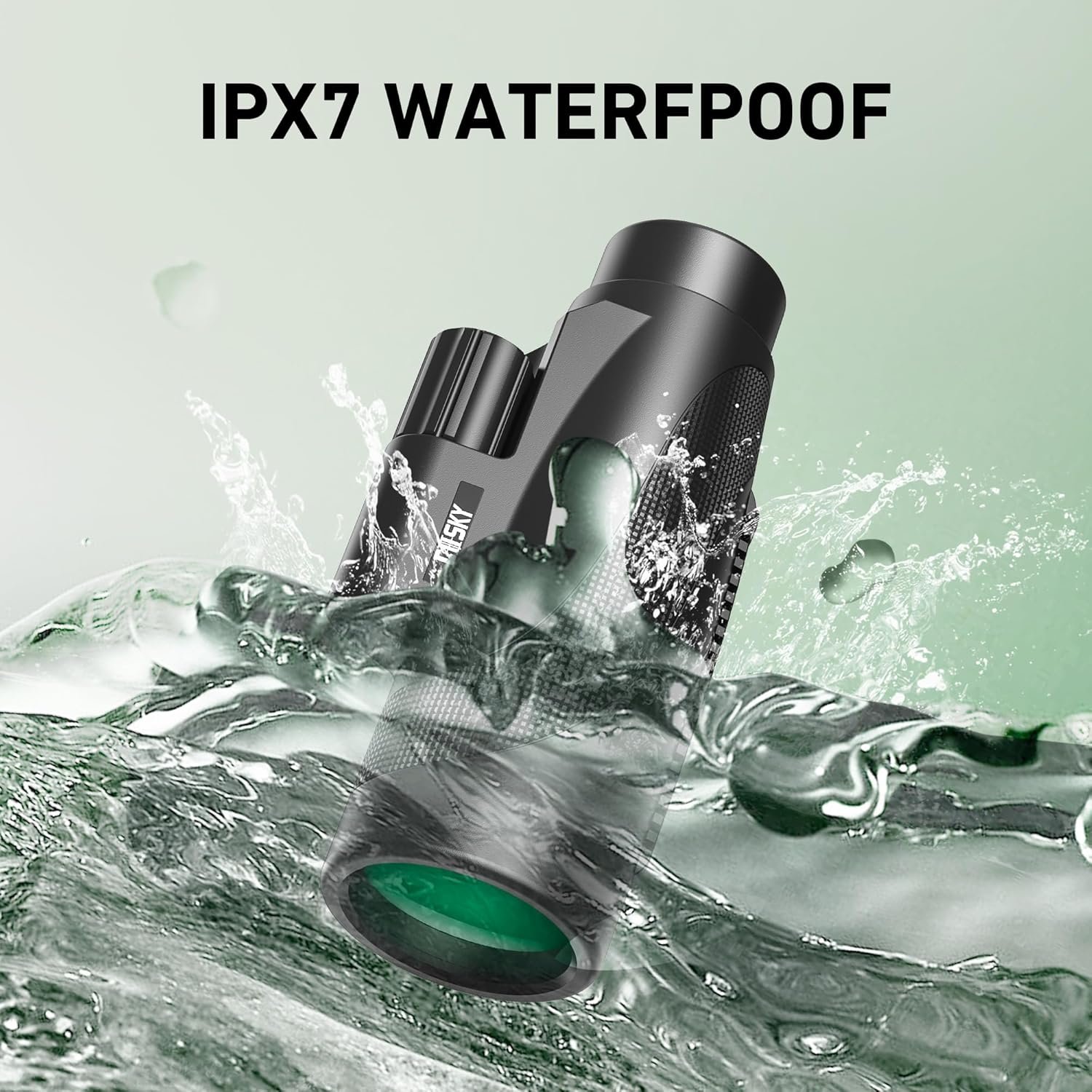 Gosky Monocular HD de 15 x 52 pulgadas, monocular para adultos de alta potencia con trípode, monocular compacto con prisma BAK4 y lente FMC, control remoto de cámara Bluetooth, monoculares para caza, - Imagen 4