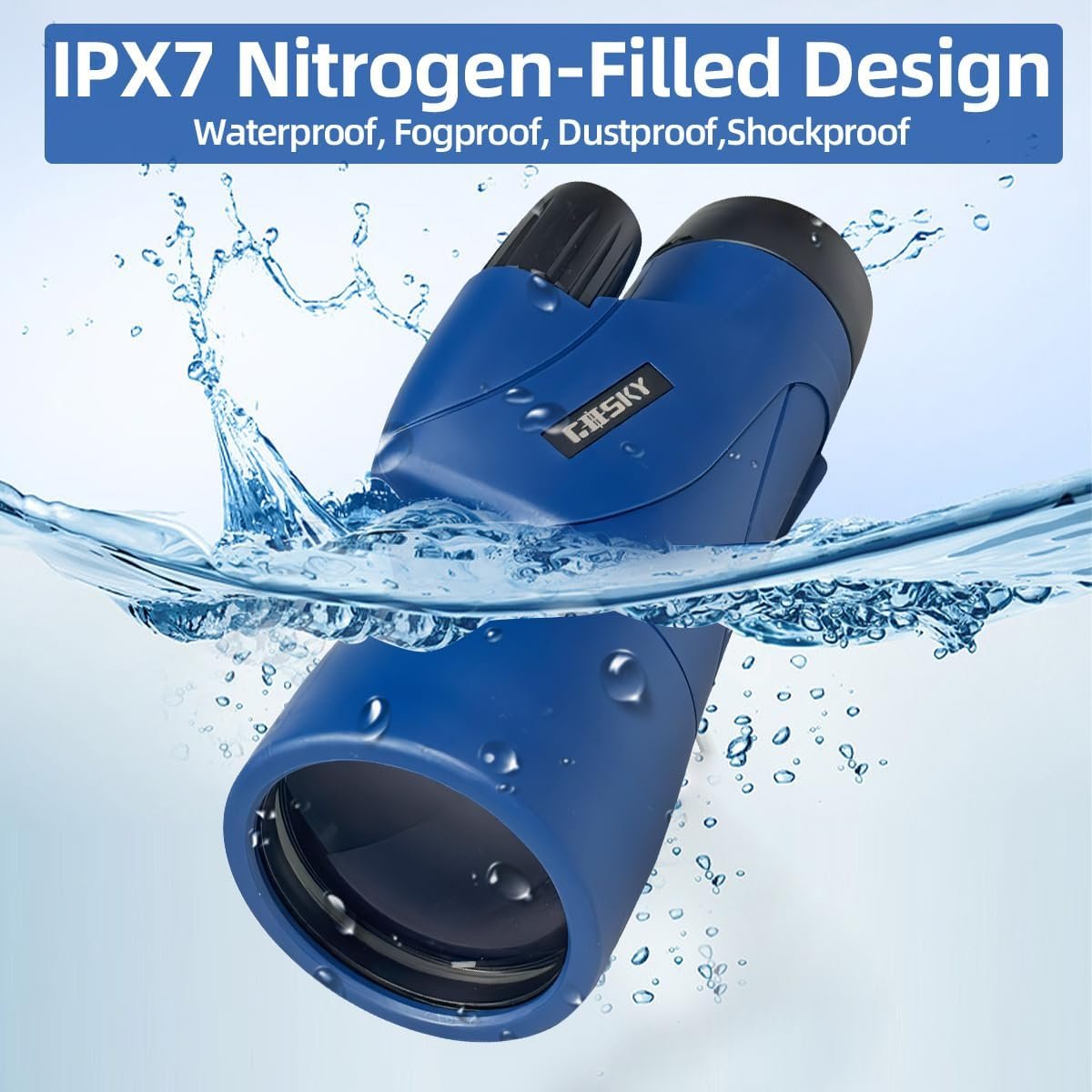 Gosky - Telescopio monocular de alta definición de 12 x 55 pulgadas y soporte rápido para teléfono inteligente – 2019 Monocular impermeable -BAK4 prisma para la vida silvestre, observación de aves, caza, camping, viajes, vida silvestre y seguridad. - Imagen 13