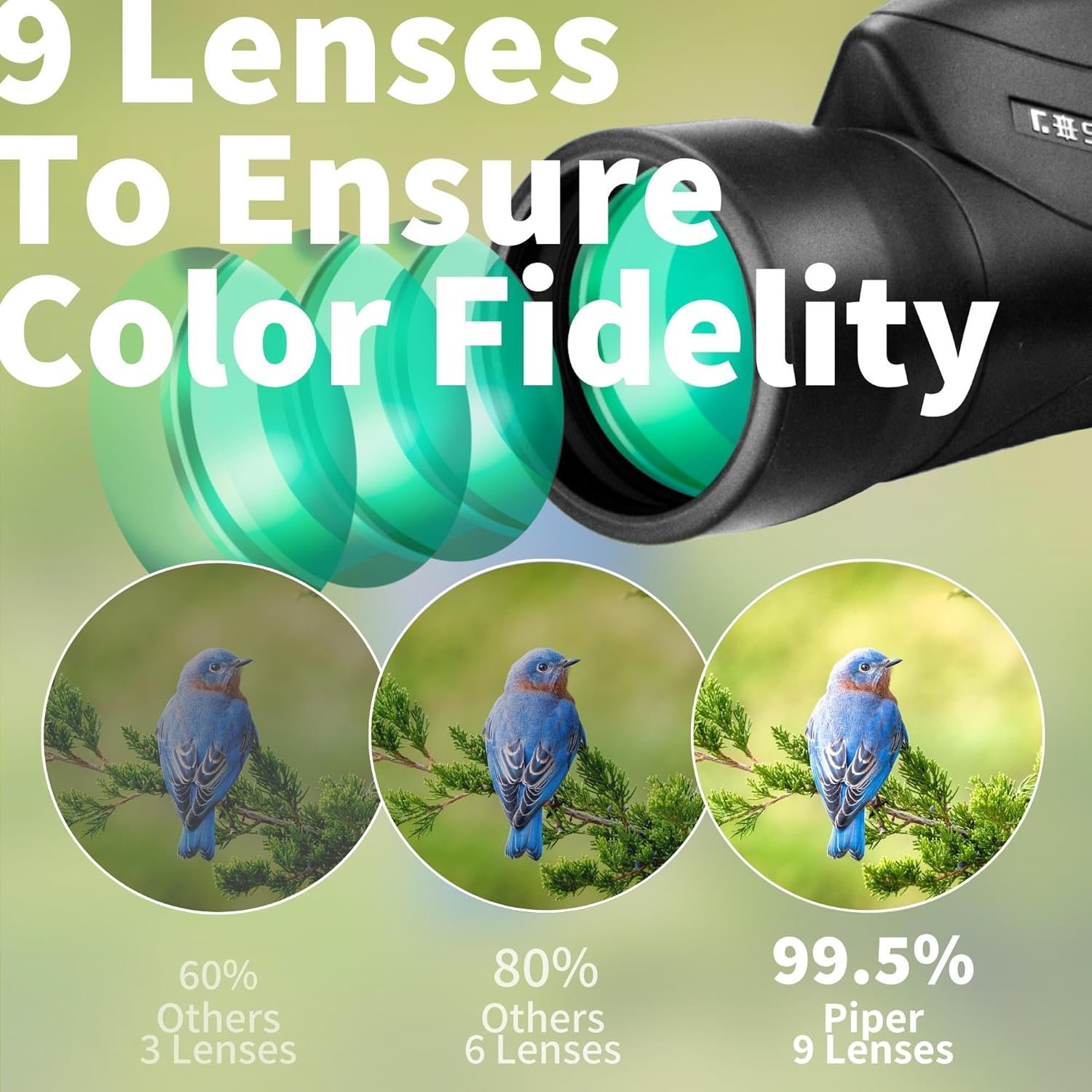 Gosky - Telescopio monocular de alta definición de 12 x 55 pulgadas y soporte rápido para teléfono inteligente – 2019 Monocular impermeable -BAK4 prisma para la vida silvestre, observación de aves, caza, camping, viajes, vida silvestre y seguridad. - Imagen 18