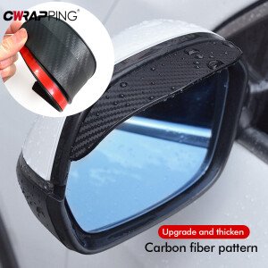2 protectores de fibra de carbono para espejo retrovisor de coche, parasol, protección contra la lluvia, visión clara, accesorios para espejo retrovisor de coche.