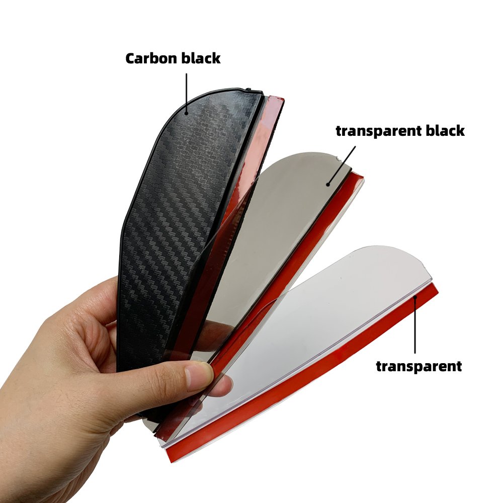 2 protectores de fibra de carbono para espejo retrovisor de coche, parasol, protección contra la lluvia, visión clara, accesorios para espejo retrovisor de coche. - Imagen 2