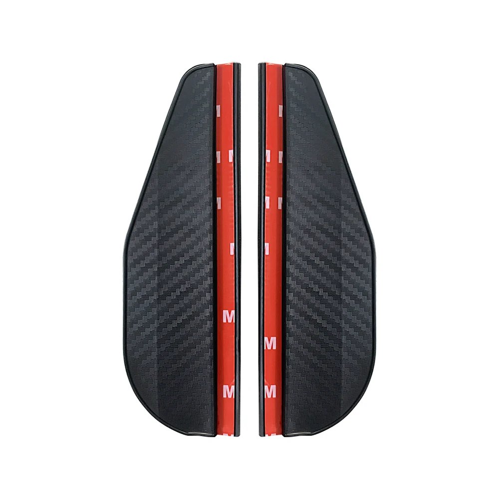 2 protectores de fibra de carbono para espejo retrovisor de coche, parasol, protección contra la lluvia, visión clara, accesorios para espejo retrovisor de coche. - Imagen 8