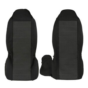 Kit de 2 fundas para asientos delanteros de coche, piezas de repuesto para Ford Ranger 2004-2012, accesorios para automóvil, respaldo alto 60/40, gris oscuro