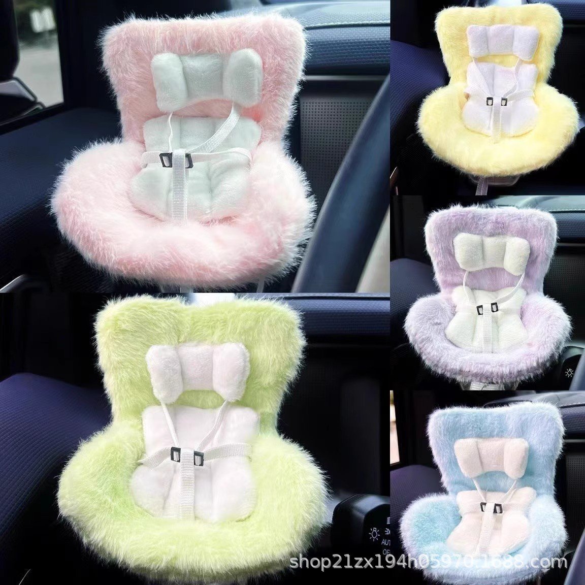 Asiento de seguridad para muñeca de coche, modelo de silla de dibujos animados para coche, asiento de muñeca Kawaii, decoración de salida, accesorios de estilo interior de coche. - Imagen 6