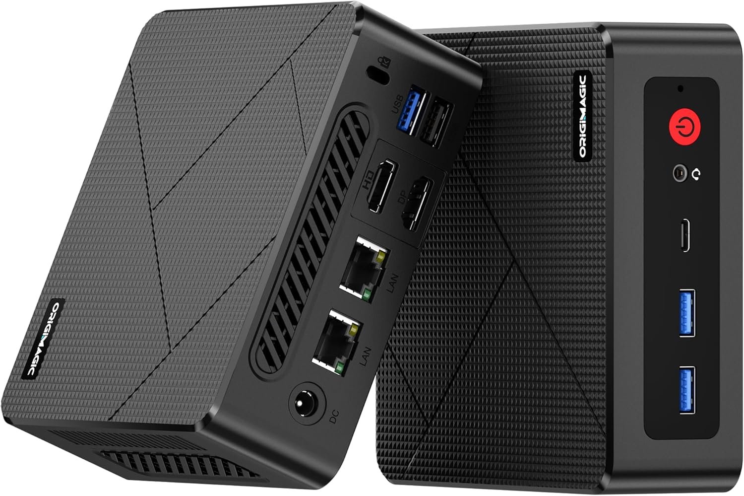 Mini PC para juegos C4 Light, AMD Ryzen 5 3550H (Beat N100/N150), Mini computadora LAN RJ45 dual, 16 GB DDR4 M.2 512GB NVMe SSD, WiFi-5.0/BT-5.0, compatible con pantalla triple 4k, oficina