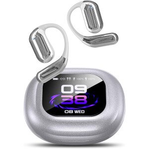 Auriculares de traducción de idiomas AI, Bluetooth 5.4, traductor de auriculares para 144 idiomas y acentos, OWS pantalla táctil LCD en tiempo real, auriculares compatibles con iOS y Android