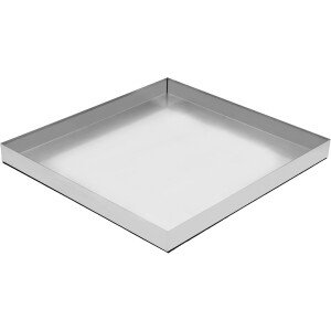 Bandeja de goteo mejorada de acero inoxidable de 30 x 28 x 2.5 pulgadas, bandeja de goteo resistente con almohadilla inferior antideslizante sin esta bandeja multiusos para lavadora