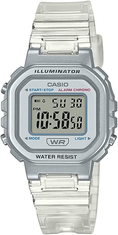 Casio Serie LA20WH | Reloj digital para mujer | Resistente al agua | Luz LED | Calendario automático | Indicación de la fecha | Cronómetro 1/100 SEC | Mantenimiento de la hora regular (HR, Min, SEC, PM, fecha, día) | Batt de 5 años - Imagen 4