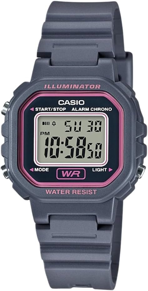 Casio Serie LA20WH | Reloj digital para mujer | Resistente al agua | Luz LED | Calendario automático | Indicación de la fecha | Cronómetro 1/100 SEC | Mantenimiento de la hora regular (HR, Min, SEC, PM, fecha, día) | Batt de 5 años - Imagen 5
