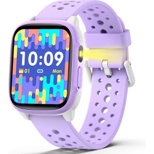 Reloj para niños con 140 modos deportivos, rastreador de fitness para niños de 1.5 pulgadas, reloj inteligente para niñas, no requiere aplicación/teléfono, monitor de sueño