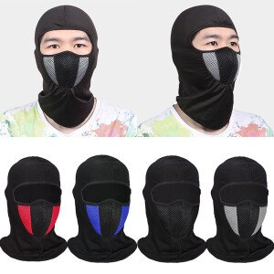 Pasamontañas transpirable para motocicleta, máscara facial completa, gorro tipo skullies, sombrero, casco de motocross, capucha para cuello y cara, máscara de moto
