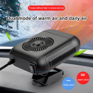 Ventilador universal para calefacción eléctrica de coche 12V/24V Desempañador de parabrisas Descongelador Ajuste de ángulo de calefacción Accesorios para coche