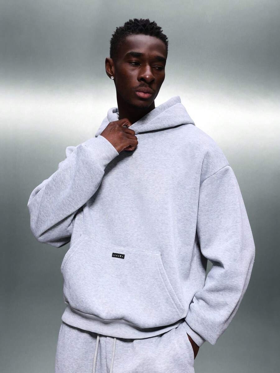 PLAYBOY X SUMWON Conjunto de sudadera con capucha y pantalón de chándal con cordón para hombre, sudadera casual y ropa de estar en casa de invierno - Imagen 5