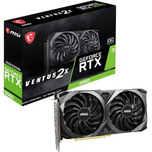 MSI Tarjeta gráfica GeForce RTX 3060 12GB 15 Gbps GDRR6 192-Bit HDMI/DP PCIe 4 Torx Twin Fan Ampere OC