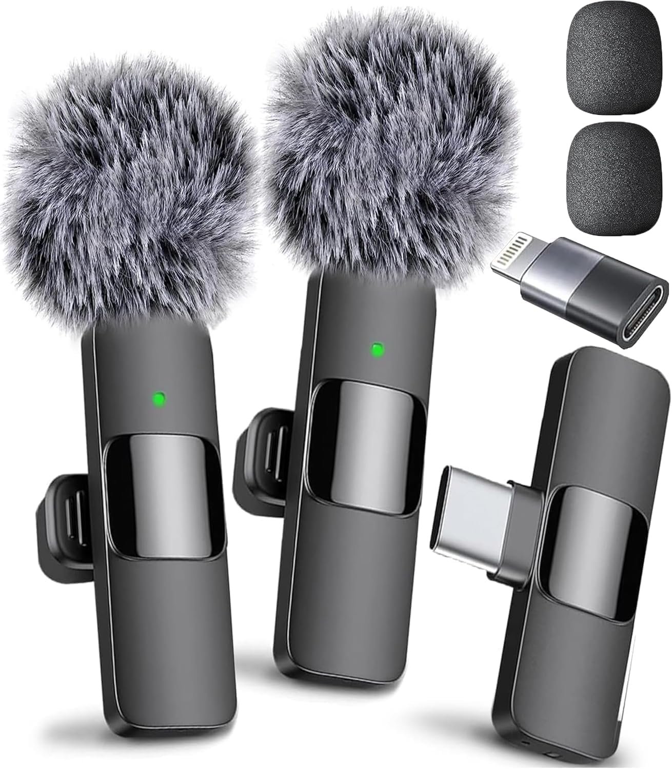 Mini Mic Pro (Último modelo) - Micrófono inalámbrico profesional para iPhone, iPad, Android, micrófono Lavalier para grabación de video, micrófono para iPhone, grabación cristalina con USB-C para