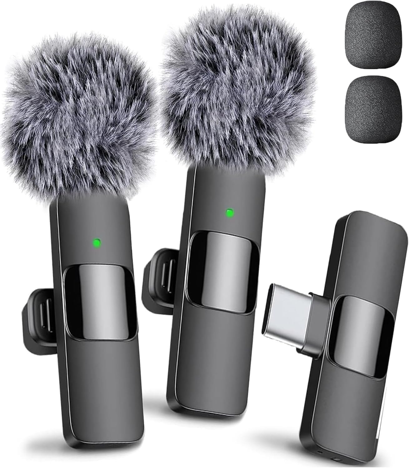Mini Mic Pro (Último modelo) - Micrófono inalámbrico profesional para iPhone, iPad, Android, micrófono Lavalier para grabación de video, micrófono para iPhone, grabación cristalina con USB-C para - Imagen 3